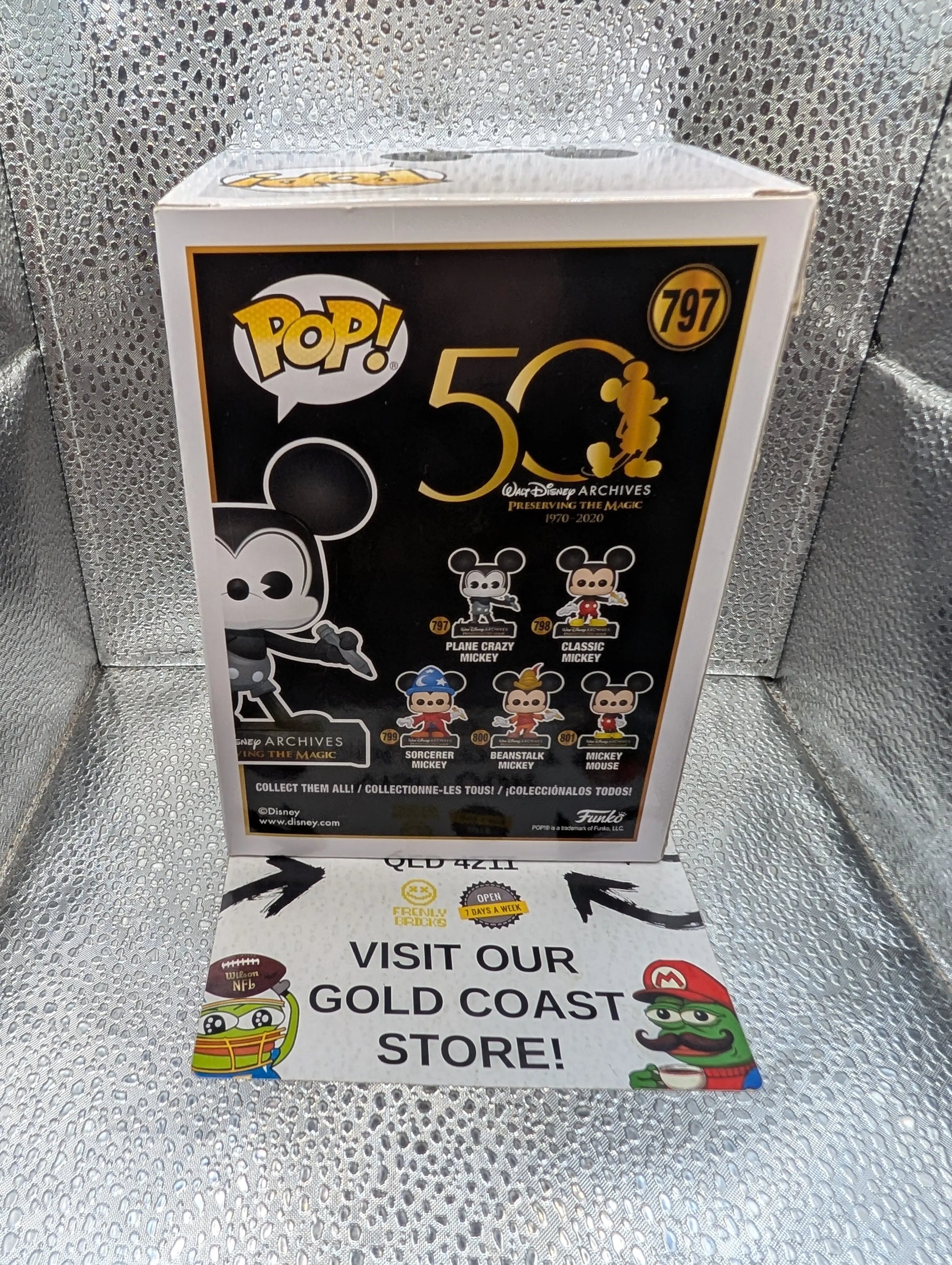 Funko Pop! Vinyl: Disney - Plane Crazy Mickey (Black & White) #797 FRENLY BRICKS - Open 7 Days