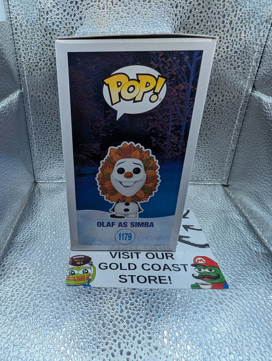 Funko POP Disney Frozen - Olaf As Lion King 1179 FRENLY BRICKS - Open 7 Days
