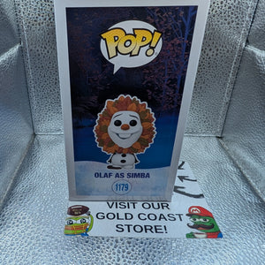 Funko POP Disney Frozen - Olaf As Lion King 1179 FRENLY BRICKS - Open 7 Days
