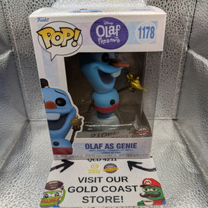 OLAF AS GENIE FROZEN Disney SE 1178 Funko Pop Vinyl FRENLY BRICKS - Open 7 Days