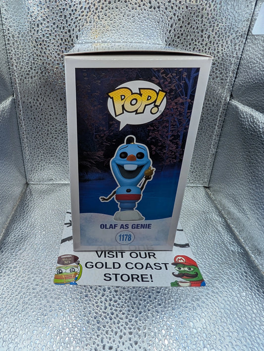 OLAF AS GENIE FROZEN Disney SE 1178 Funko Pop Vinyl FRENLY BRICKS - Open 7 Days