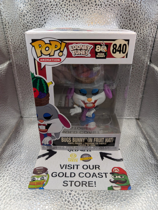Bugs Bunny (in Fruit Hat) 840 ~ Looney Tunes: 80th Anniversary ~ Funko Pop Vinyl FRENLY BRICKS - Open 7 Days