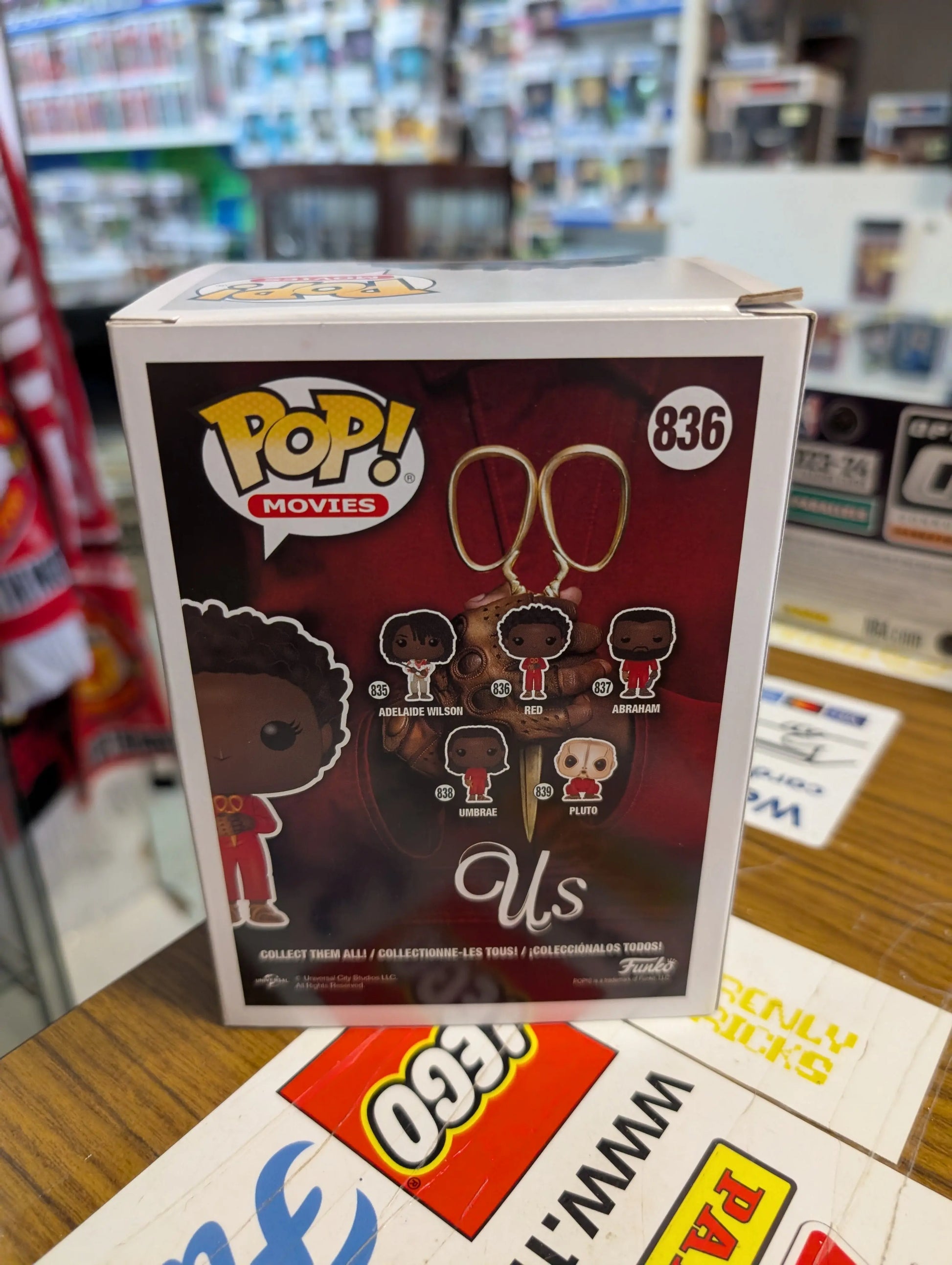 Us - Red 836 Funko Pop! Movies: Vinyl Figure Collectible W Scissors FRENLY BRICKS - Open 7 Days