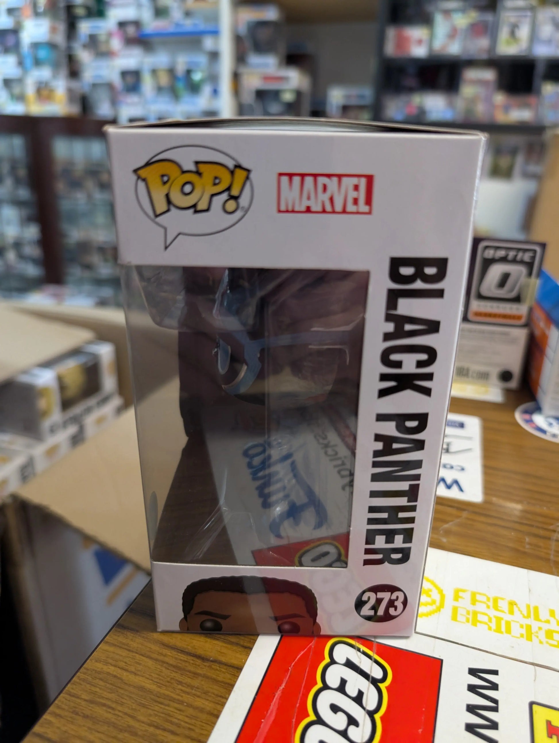Funko Pop! Marvel Movies: Black Panther - Black Panther (273) Bobble Head GITD FRENLY BRICKS - Open 7 Days