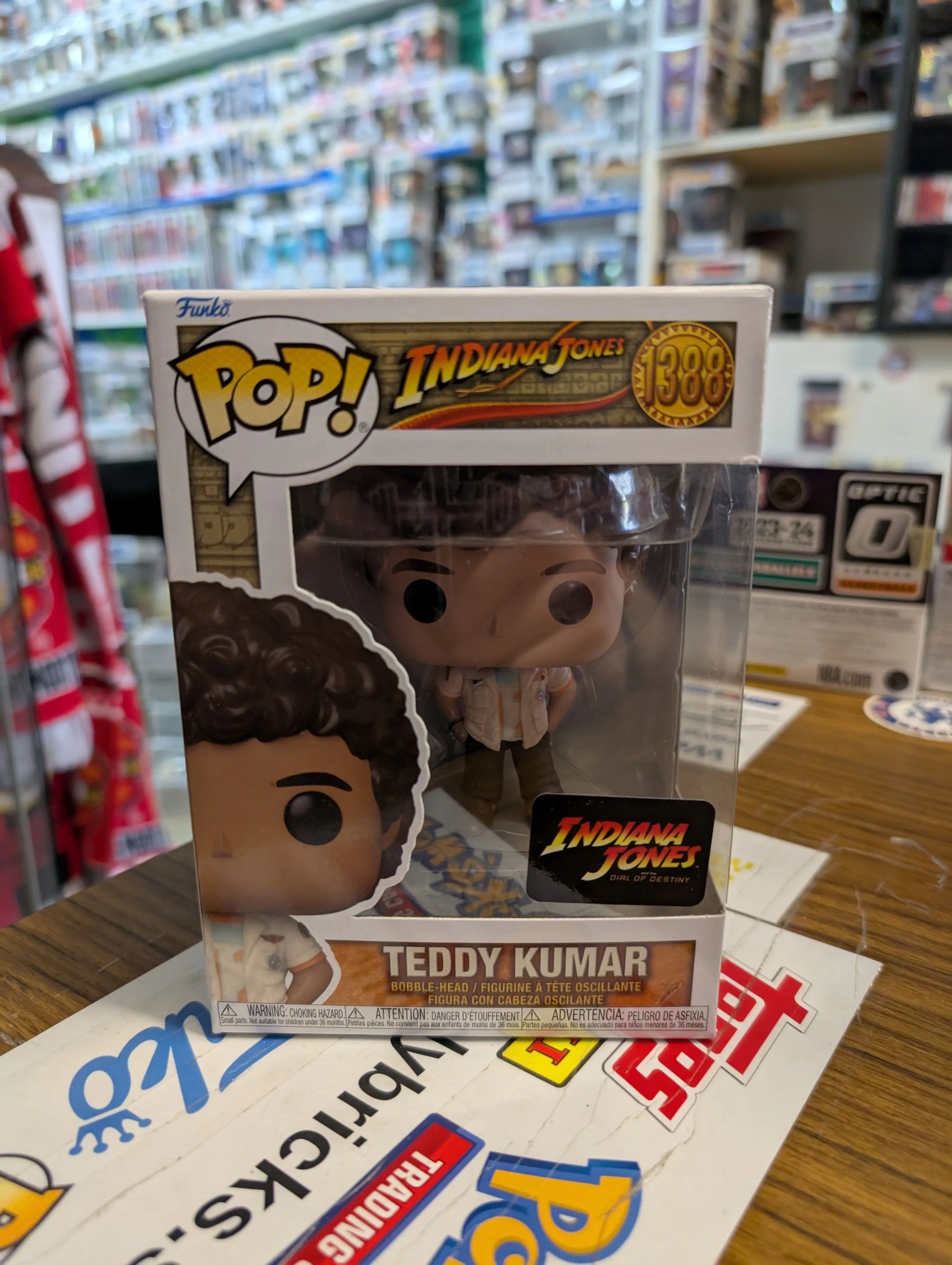 Indiana Jones and the Dial of Destiny (2023) - Teddy Kumar Pop! Vinyl 1388 FRENLY BRICKS - Open 7 Days