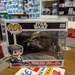 Funko Star Wars POP! Deluxe #228 Princess Leia & Speeder Bike FRENLY BRICKS - Open 7 Days