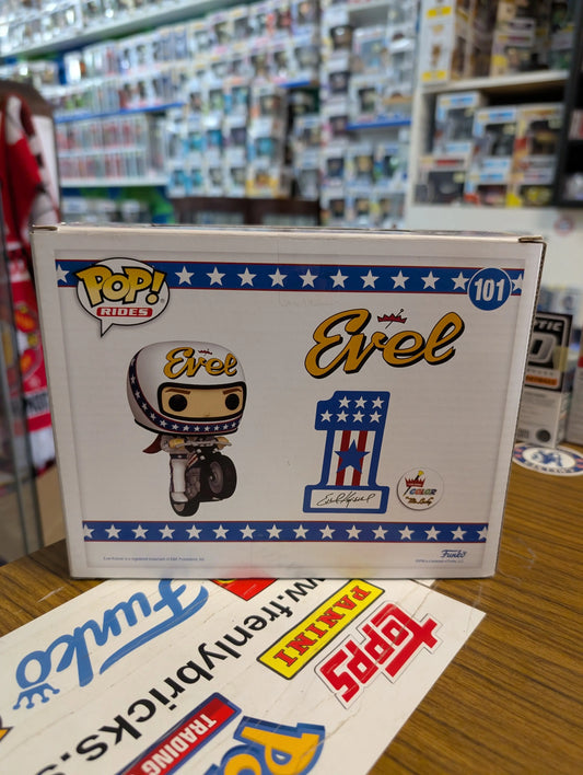 Evel Knievel Evel Knievel with Motorcycle Pop! Ride Collectible Vinyl Figure 101 FRENLY BRICKS - Open 7 Days