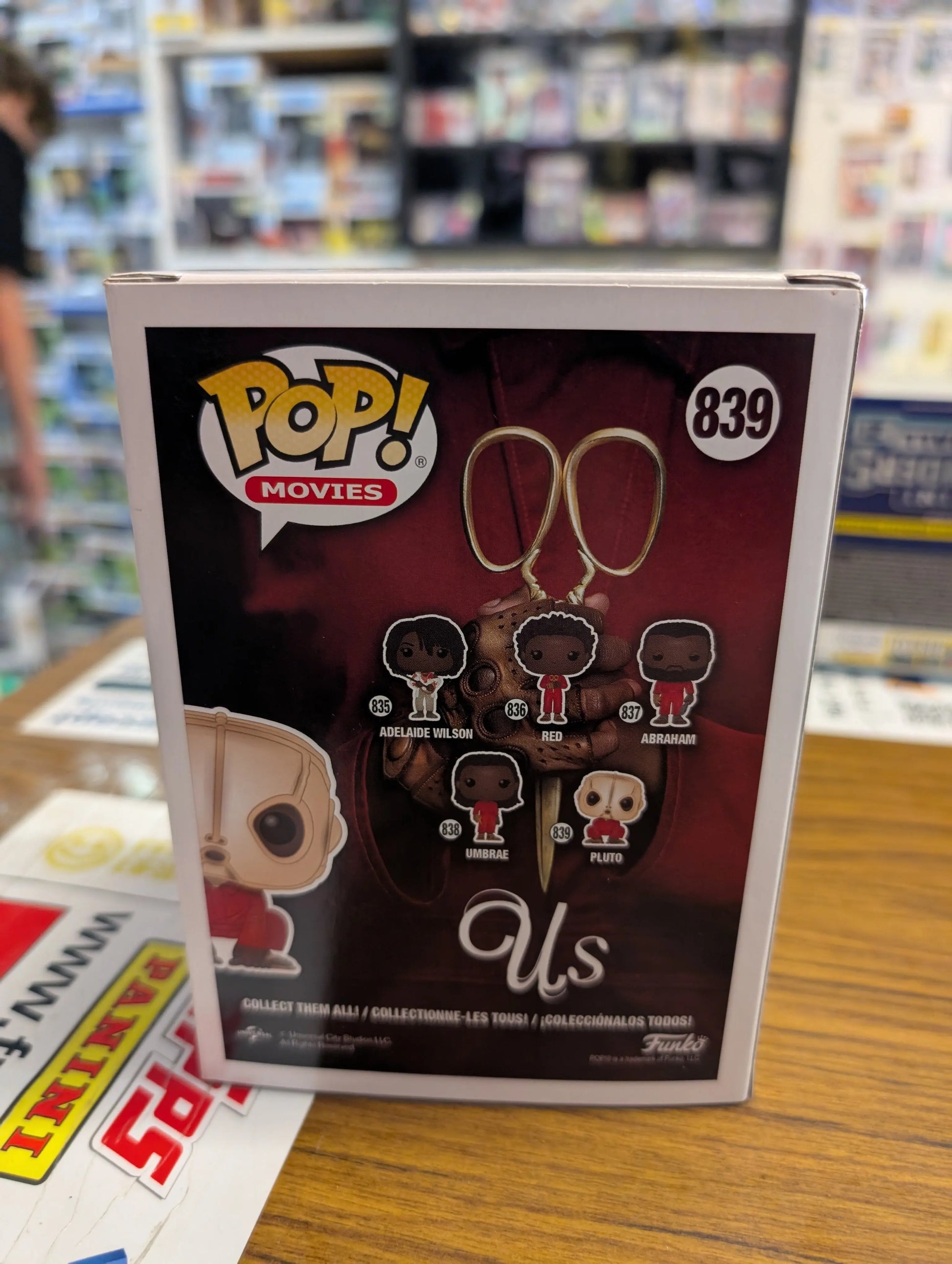 Us - Pluto with Mask Pop! Vinyl 839 FRENLY BRICKS - Open 7 Days