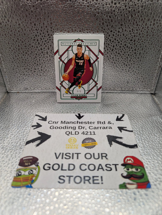 2020-21 National Treasures Tyler Herro Emerald /5 MIAMI HEAT #55 FRENLY BRICKS - Open 7 Days