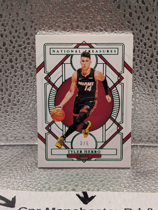 2020-21 National Treasures Tyler Herro Emerald /5 MIAMI HEAT #55 FRENLY BRICKS - Open 7 Days
