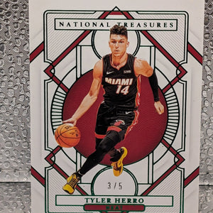 2020-21 National Treasures Tyler Herro Emerald /5 MIAMI HEAT #55 FRENLY BRICKS - Open 7 Days