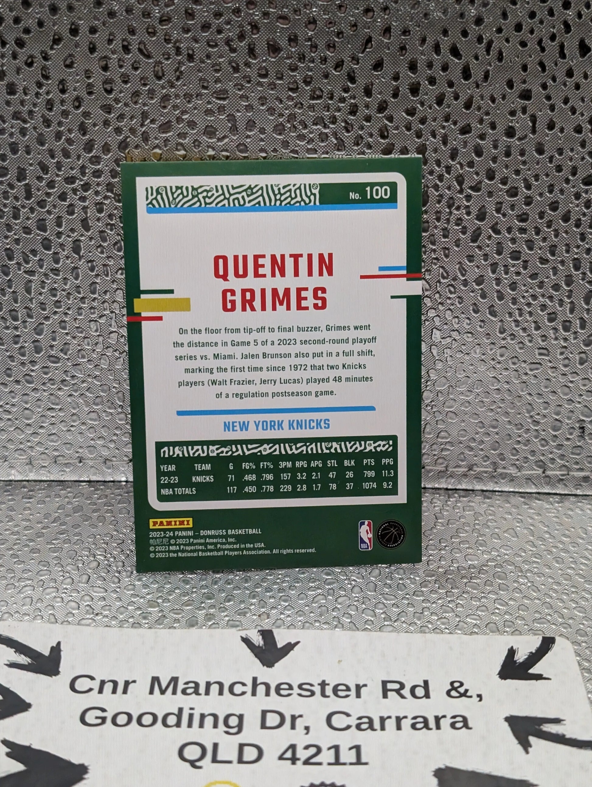 2023-24 Donruss Quentin Grimes Gold /10 FRENLY BRICKS - Open 7 Days