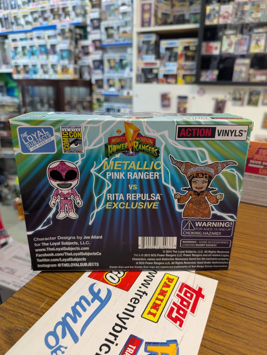Mighty Morpin Power Rangers Metallic Series Exclusive Pink Ranger vs Rita SDCC FRENLY BRICKS - Open 7 Days