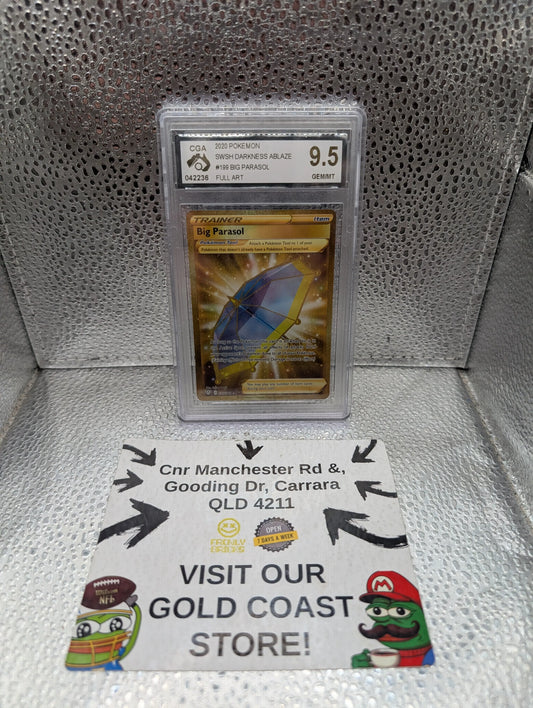 BIG PARASOL (2020) Pokemon Darkness Ablaze Full Art Secret Rare 199/189 CGC 9.5 FRENLY BRICKS - Open 7 Days