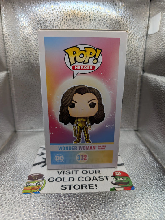 Funko Pop! Heroes DC WW84 Wonder Woman #332 Golden Armor Special Edition FRENLY BRICKS - Open 7 Days