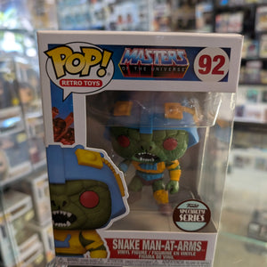 FUNKO POP 2021 RETRO TOYS MOTU # 92 SNAKE MAN AT ARMS 4.5