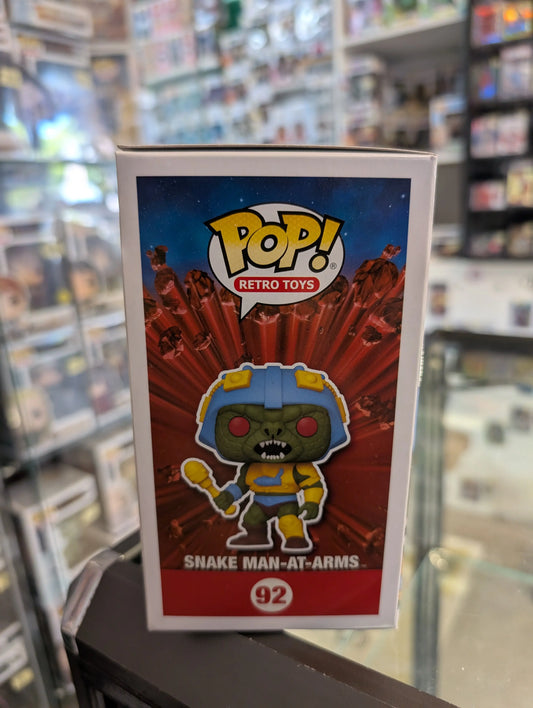 FUNKO POP 2021 RETRO TOYS MOTU # 92 SNAKE MAN AT ARMS 4.5" VINYL FIGURE FRENLY BRICKS - Open 7 Days