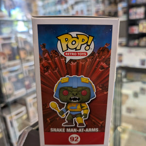 FUNKO POP 2021 RETRO TOYS MOTU # 92 SNAKE MAN AT ARMS 4.5