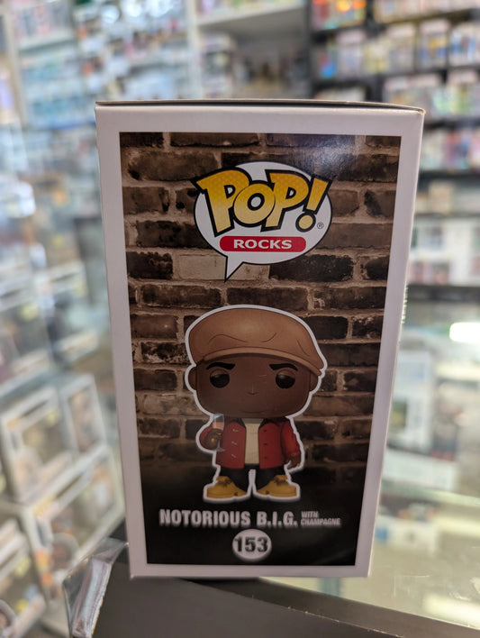 The Notorious B.I.G with Champagne 153 ~ Funko Pop Vinyl ~ Rocks / Music SE FRENLY BRICKS - Open 7 Days