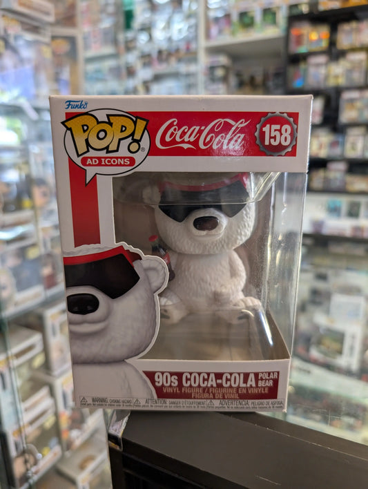 Funko Pop! Vinyl: Coca-Cola - 90s Coca-Cola Polar Bear #158 FRENLY BRICKS - Open 7 Days