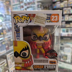Conan O'Brien - Conan Luchador SE Exclusive Pop! Vinyl 23 FRENLY BRICKS - Open 7 Days