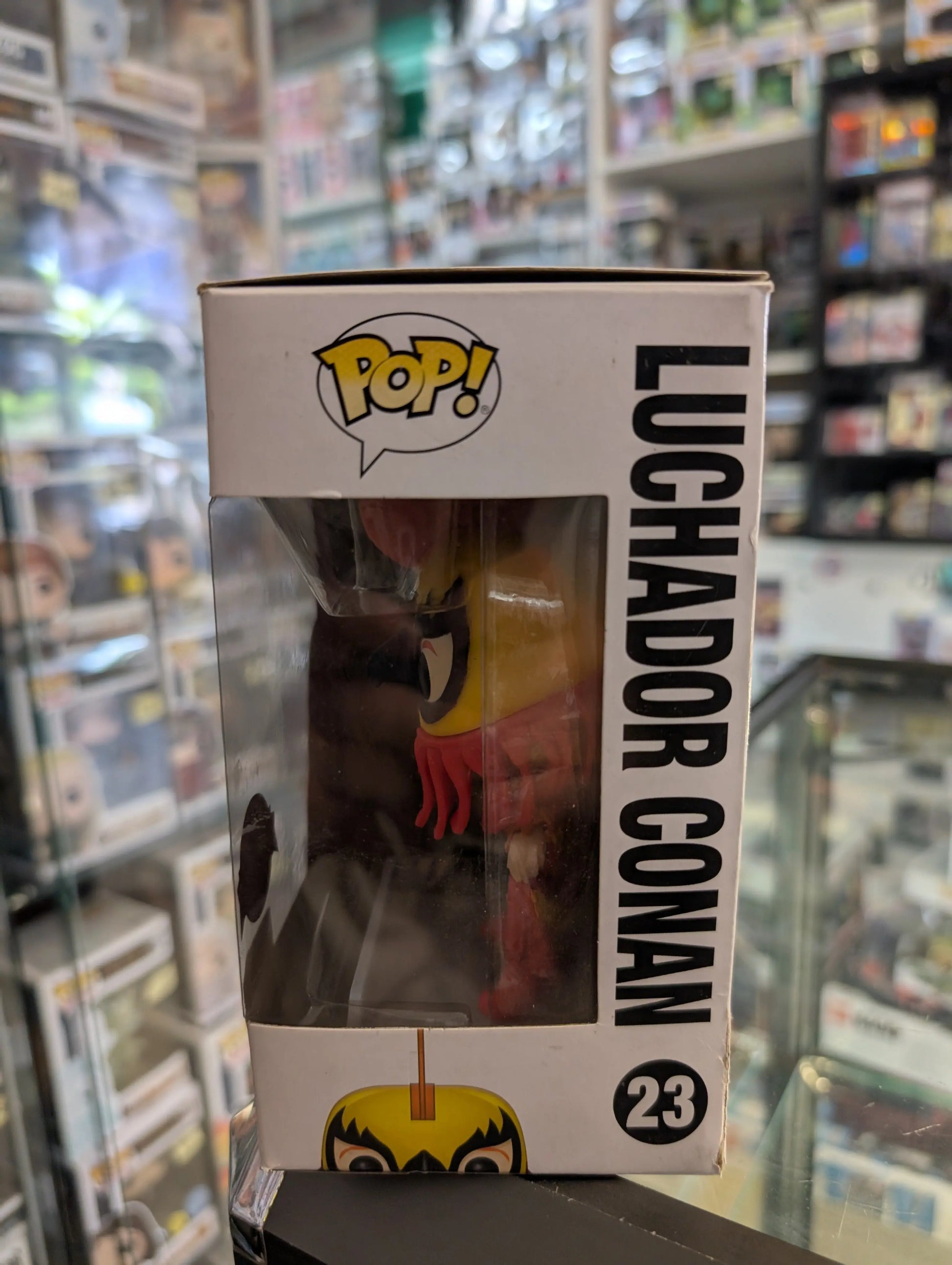 Conan O'Brien - Conan Luchador SE Exclusive Pop! Vinyl 23 FRENLY BRICKS - Open 7 Days