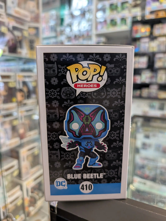 DC Comics - Blue Beetle Dia De Los DC Glow Exclusive Pop! Vinyl 410 FRENLY BRICKS - Open 7 Days