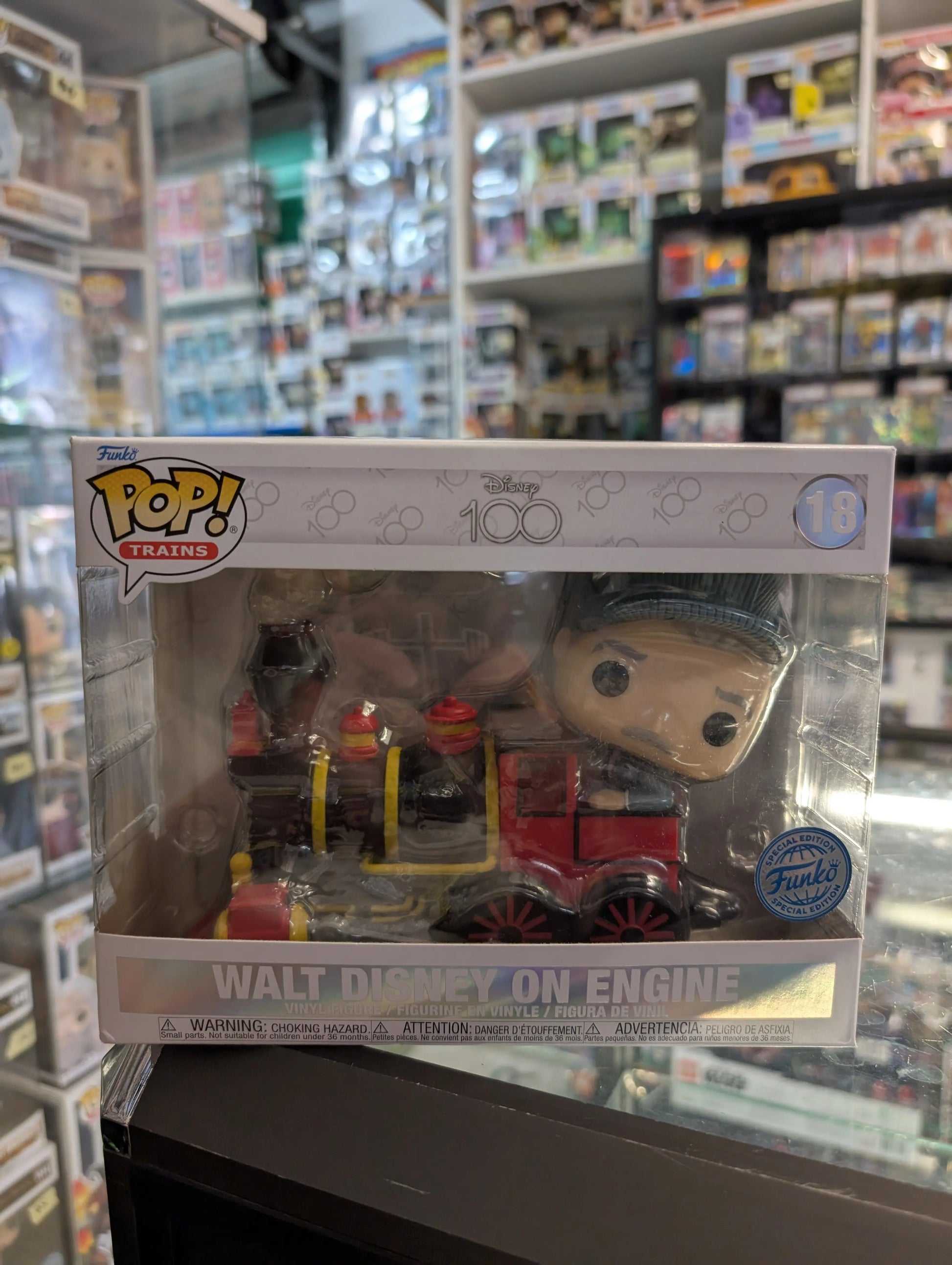 Disney 100th - Walt Disney on Engine Exclusive Pop! Train FRENLY BRICKS - Open 7 Days