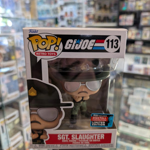 G.I. Joe Sgt. Slaughter NYCC Exclusive Pop! Vinyl Figure #113 WWE WWF 2022 FRENLY BRICKS - Open 7 Days