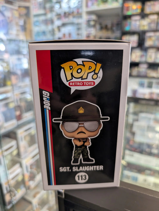 G.I. Joe Sgt. Slaughter NYCC Exclusive Pop! Vinyl Figure #113 WWE WWF 2022 FRENLY BRICKS - Open 7 Days