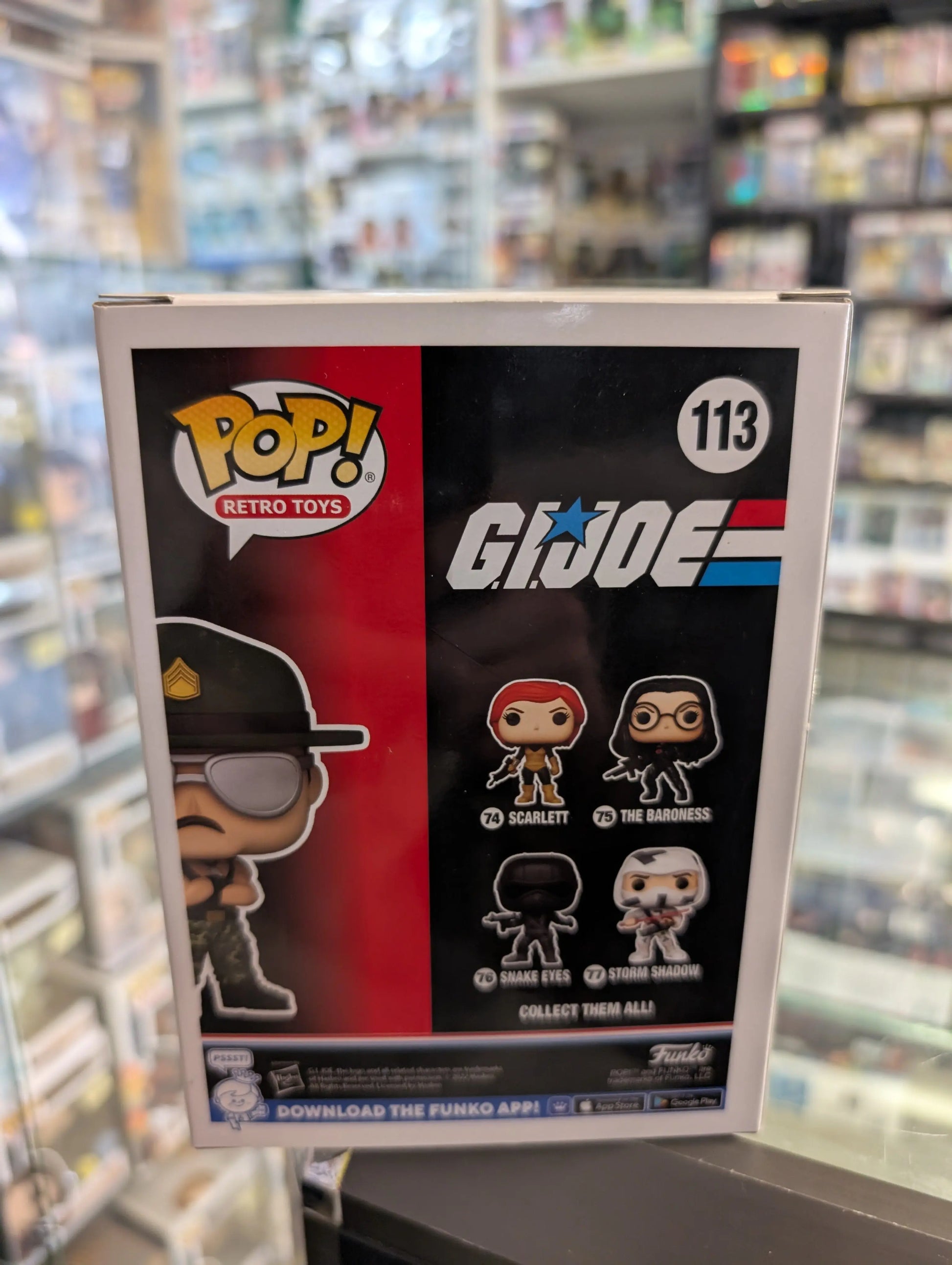 G.I. Joe Sgt. Slaughter NYCC Exclusive Pop! Vinyl Figure #113 WWE WWF 2022 FRENLY BRICKS - Open 7 Days