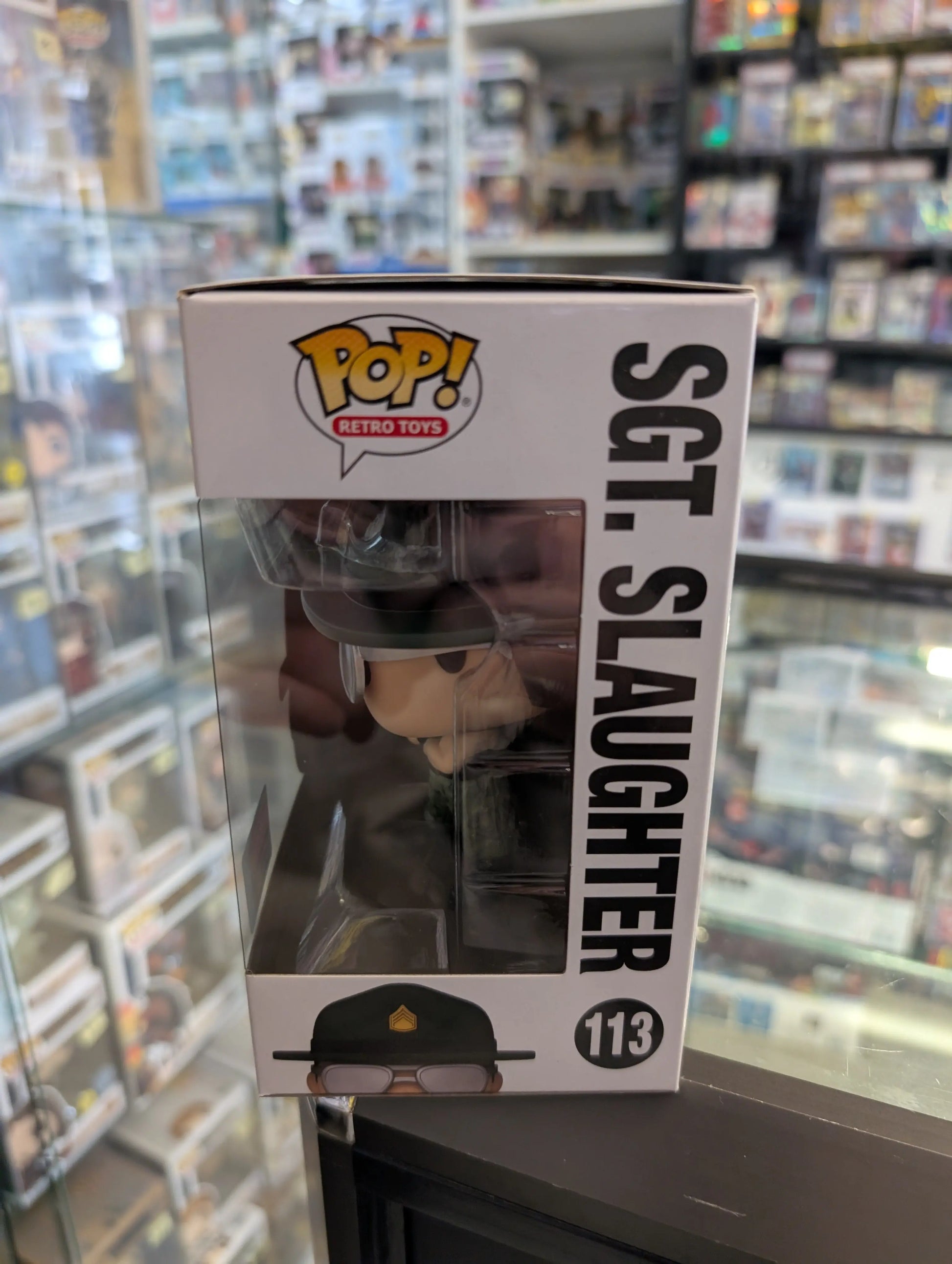 G.I. Joe Sgt. Slaughter NYCC Exclusive Pop! Vinyl Figure #113 WWE WWF 2022 FRENLY BRICKS - Open 7 Days