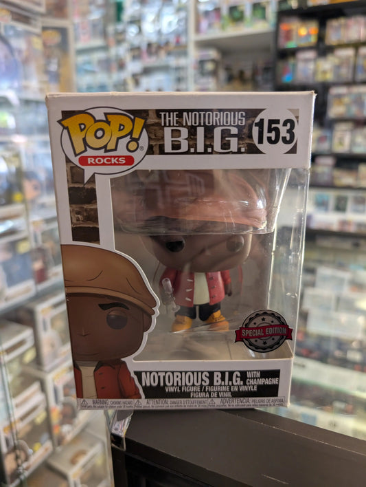 The Notorious B.I.G with Champagne 153 ~ Funko Pop Vinyl ~ Rocks / Music FRENLY BRICKS - Open 7 Days
