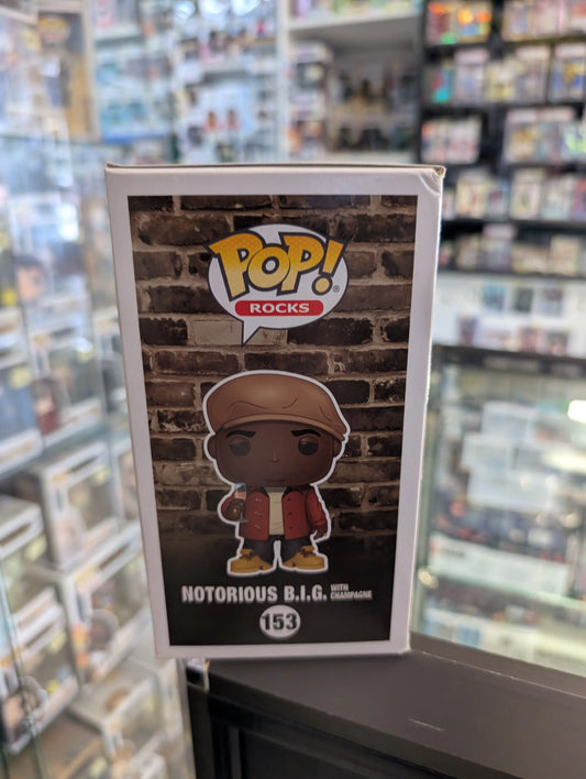 The Notorious B.I.G with Champagne 153 ~ Funko Pop Vinyl ~ Rocks / Music FRENLY BRICKS - Open 7 Days