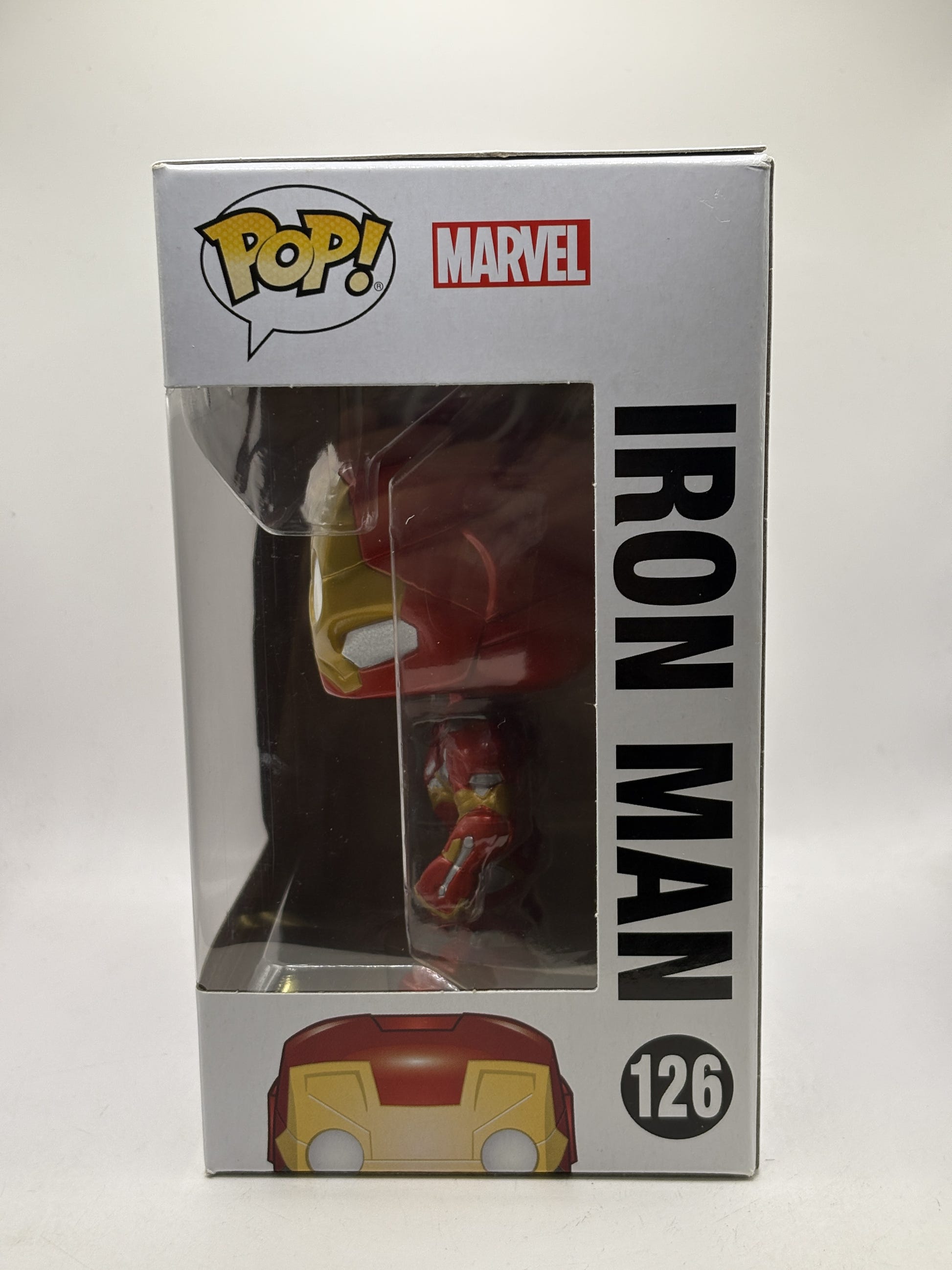 Funko POP! Marvel Captain America Civil War #126 Iron Man Bobble-Head - Box DMG — right image 2