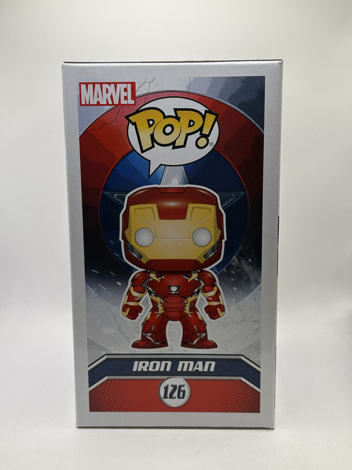 Funko POP! Marvel Captain America Civil War #126 Iron Man Bobble-Head - Box DMG — left image 4