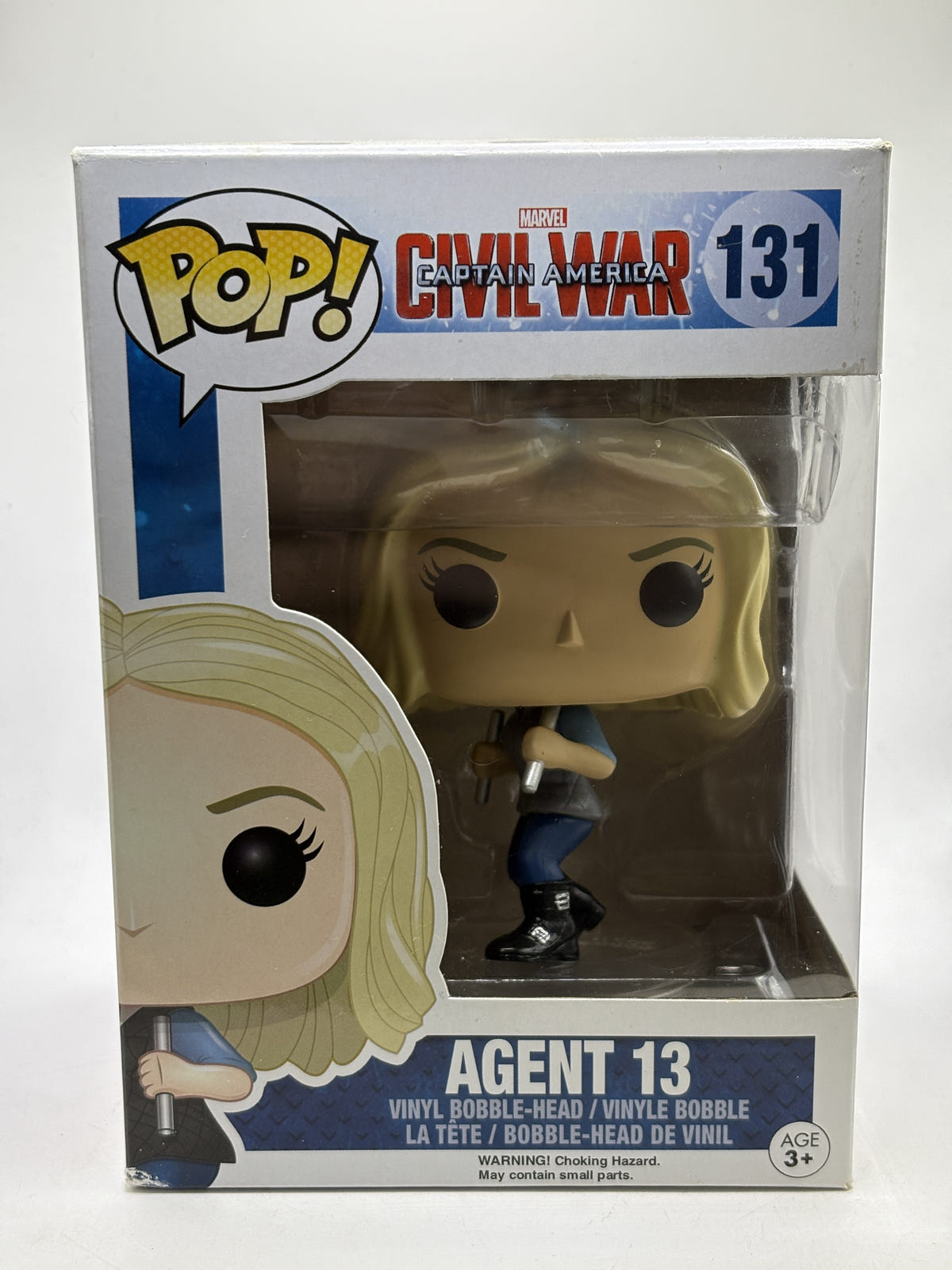 Funko POP! Marvel Captain America Civil War #131 Agent 13 Bobble-Head - Box DMG — front image 1