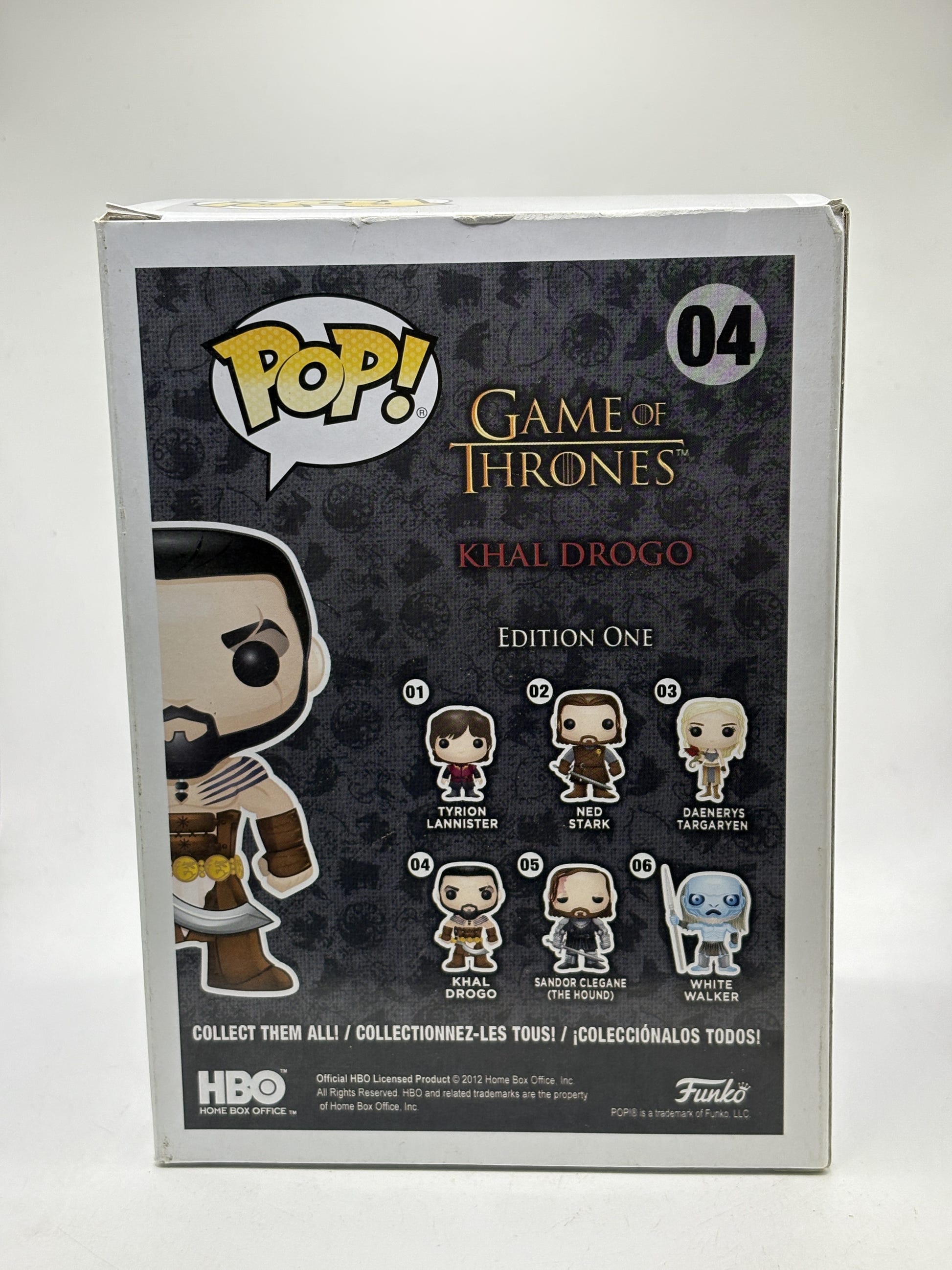 Funko POP! Game of Thrones #04 Khal Drogo Vinyl Figure - Box DMG — back image 3