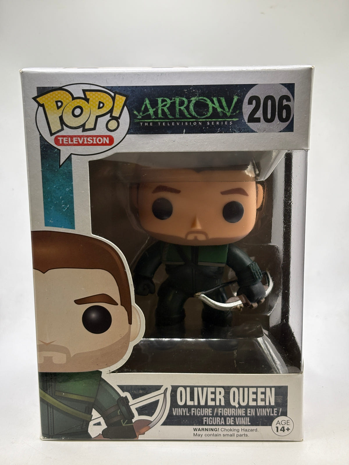 Funko POP! Television Arrow #206 Oliver Queen Vinyl Figure Light DMG front image 1
