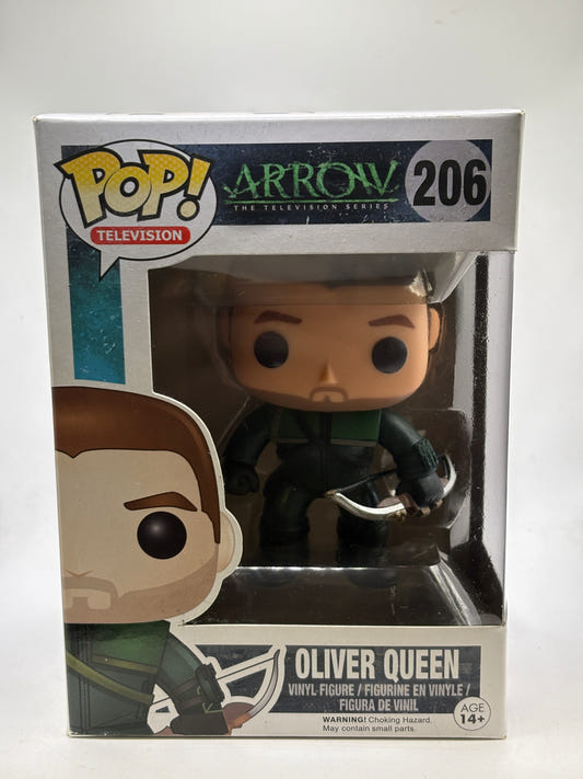 Funko POP! Television Arrow #206 Oliver Queen Vinyl Figure Light DMG front