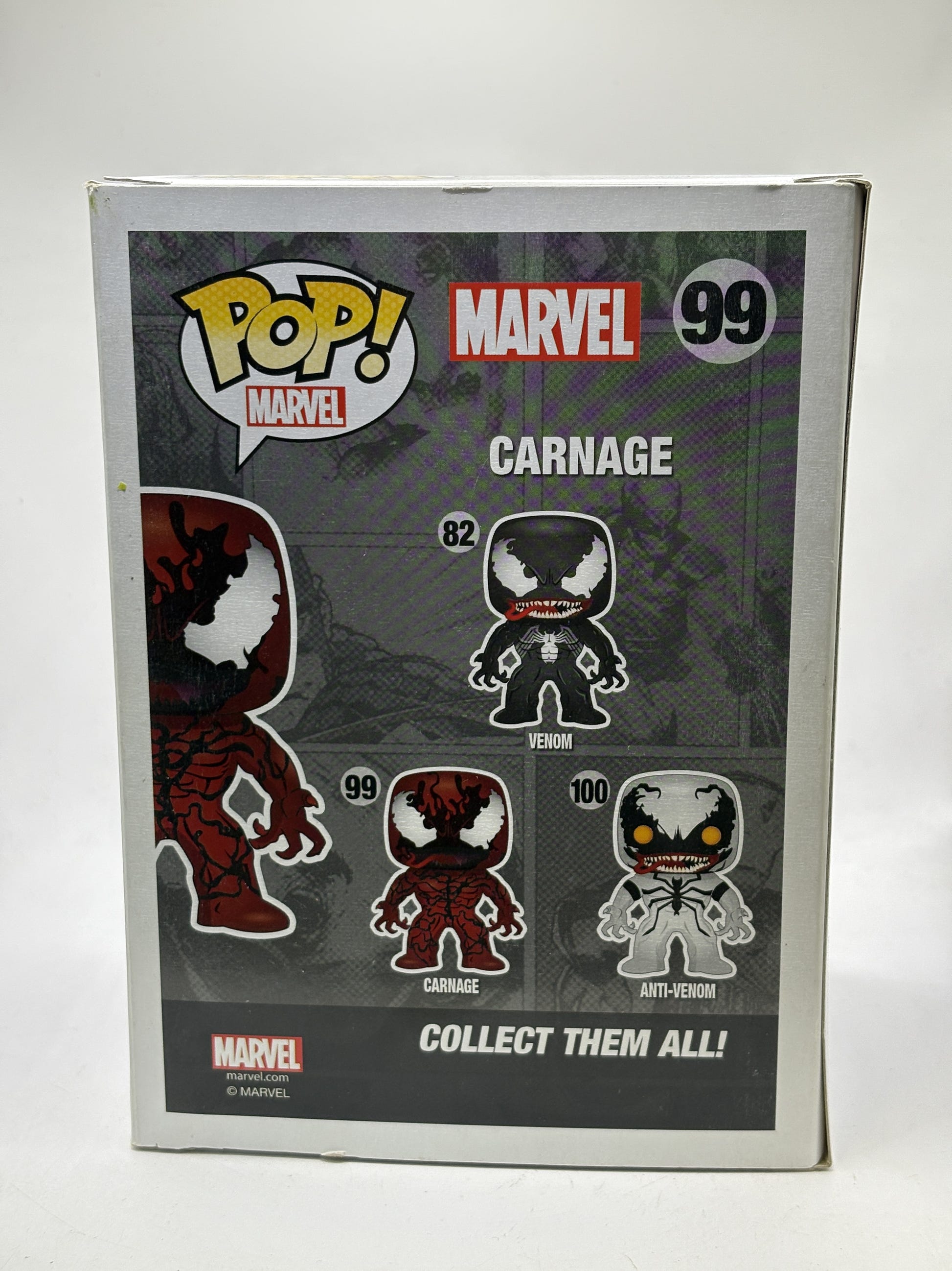 Funko POP! Marvel #99 Carnage Bobble-Head - Box DMG — back image 3