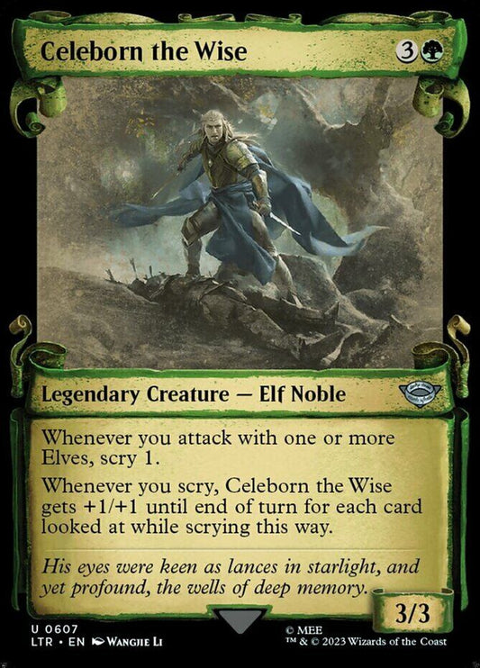(607) Celeborn the Wise - SHOWCASE SCROLL MTG The Lord of the Rings FRENLY BRICKS - Open 7 Days