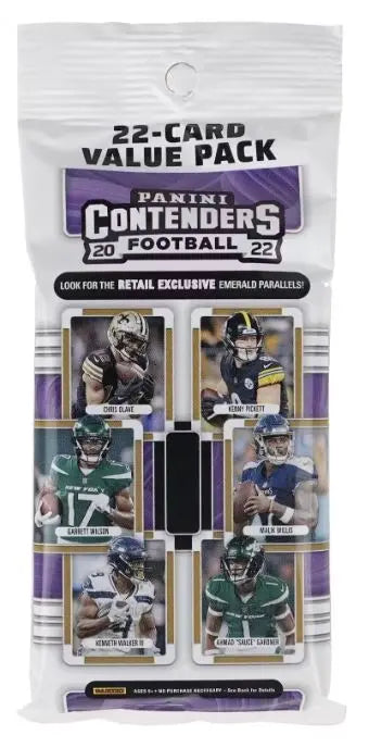 2022 Panini Contenders Football Jumbo Value Pack (Emerald Parallels!) FRENLY BRICKS - Open 7 Days