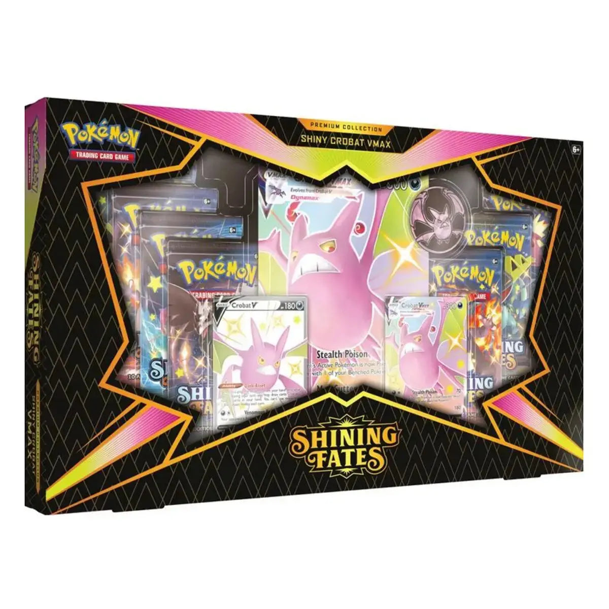 Pokémon TCG: Shining Fates Premium Collection Set Shiny Crobat VMAX FRENLY BRICKS - Open 7 Days