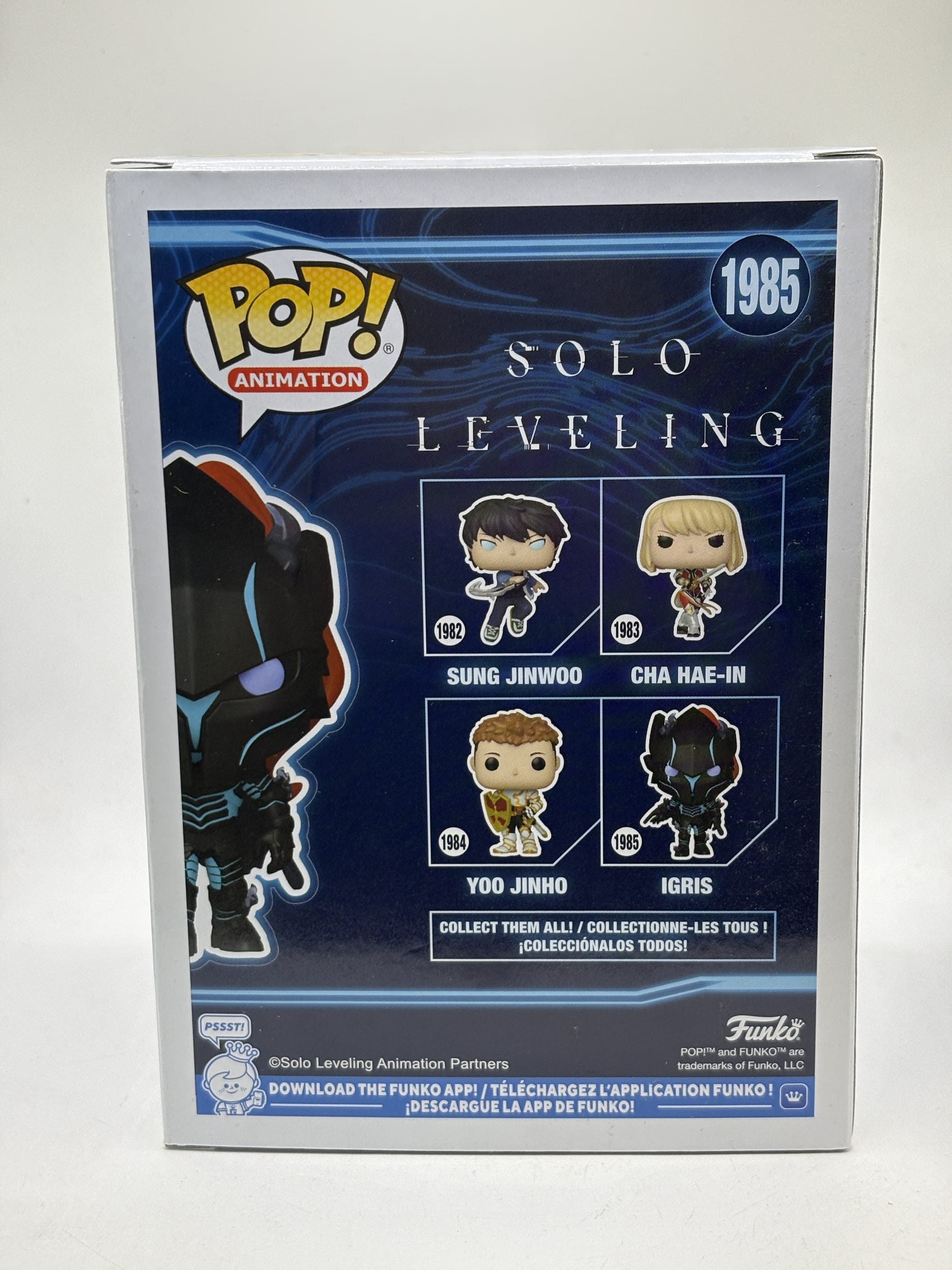 Funko POP! Animation Solo Leveling #1985 Igris Vinyl Figure — back image 3