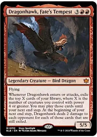 Dragonhawk, Fate's Tempest Bloomburrow (M) 0132 FRENLY BRICKS - Open 7 Days