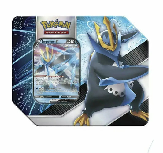 POKEMON TCG V Strikers Tin Empoleon V - Sealed NEW FRENLY BRICKS - Open 7 Days