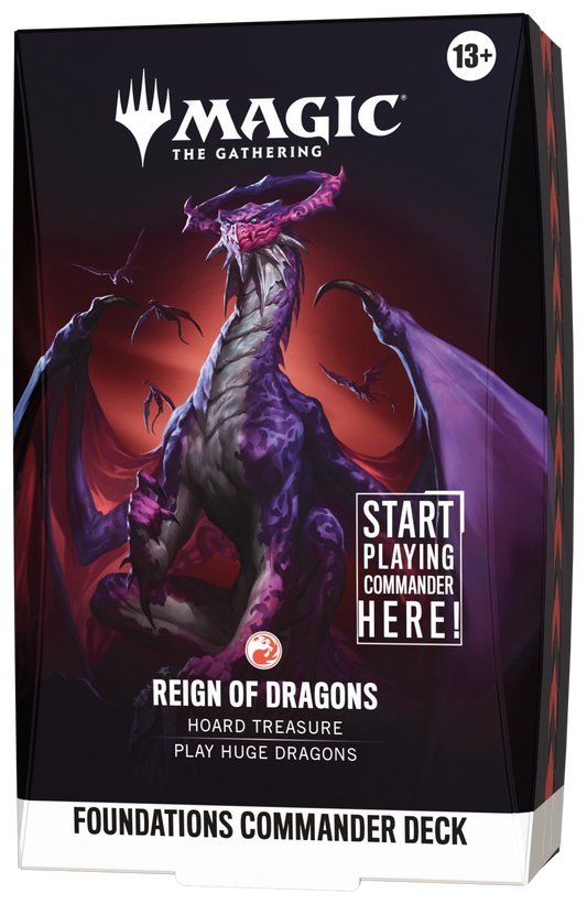 Magic: The Gathering Foundations Commander Deck Reign of Dragons official product image