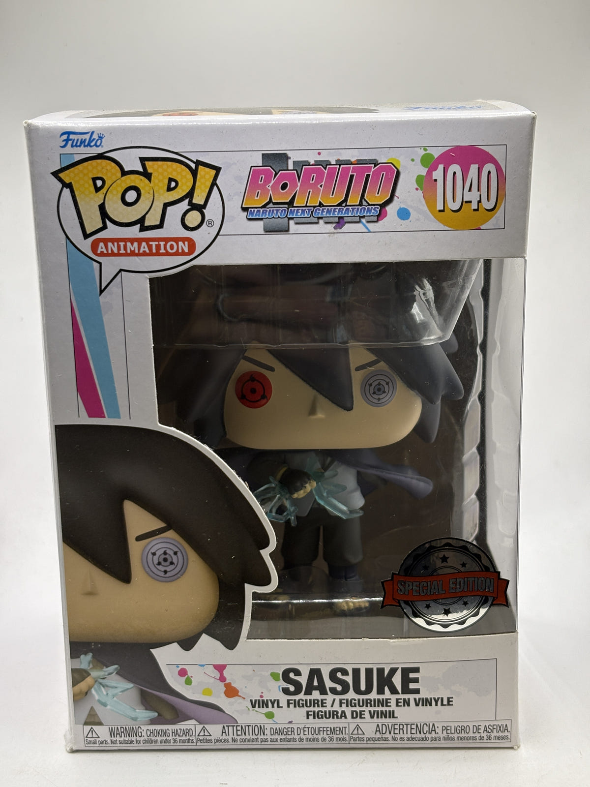 Funko POP! Animation Boruto Naruto Next Generations #1040 Sasuke Vinyl Figure Special Edition - Box DMG — front image 1