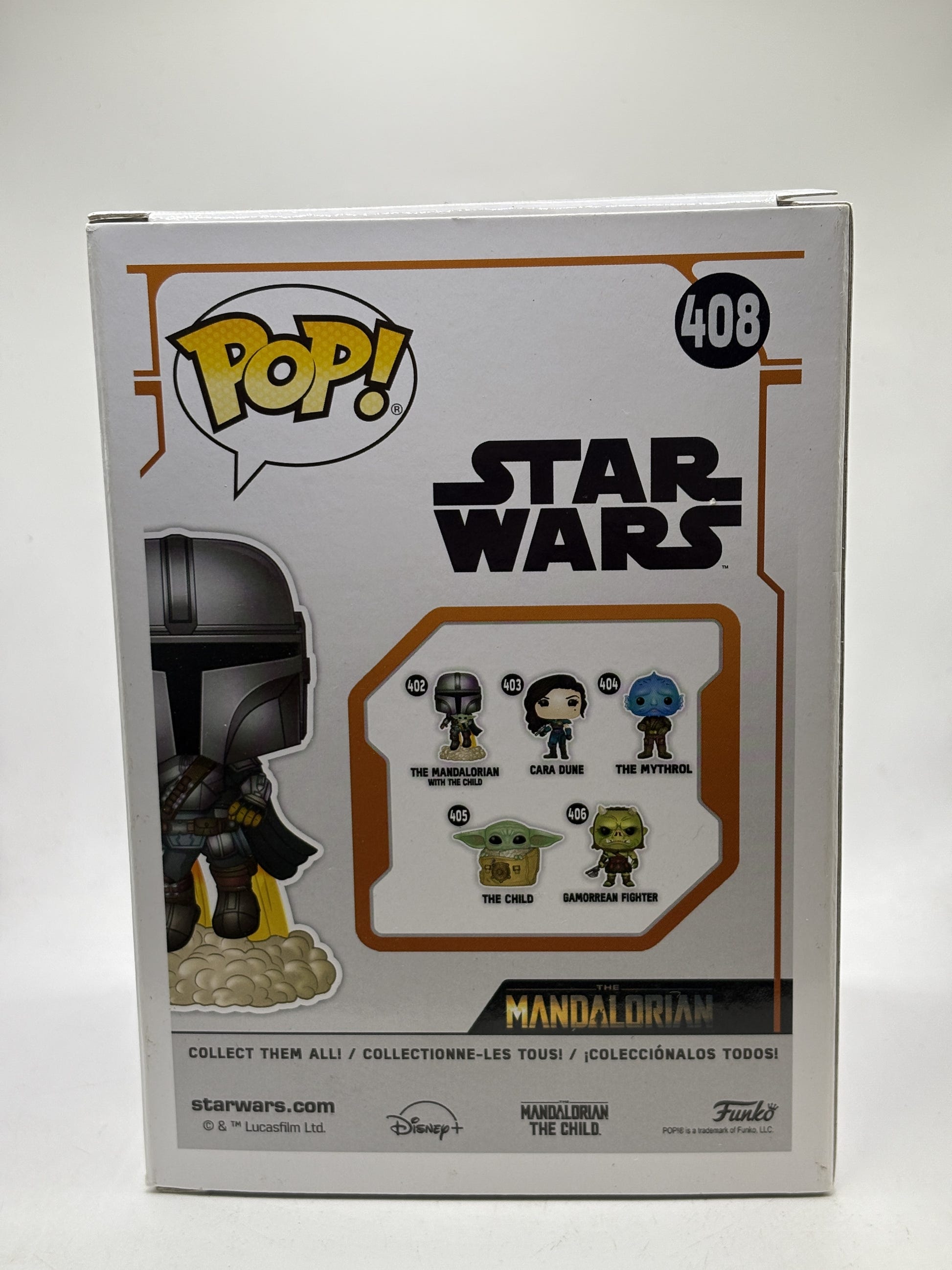 Funko POP! Star Wars #408 The Mandalorian Bobble-Head — back image 3
